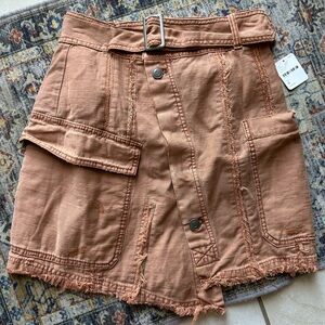 Free People Distressed denim skirt